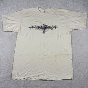 Vintage Hallmark Peace Angel Graphic T-Shirt Womens XL Cream 90s USA Made